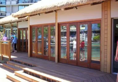 Wood folding door system
